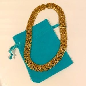 Luxurious Gold Sequin Necklace